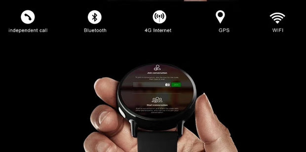 LEMFO LEM X 2.03 inch 4G Smartwatch Phone - Black