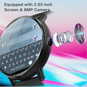 LEMFO LEM X 2.03 inch 4G Smartwatch Phone - Black